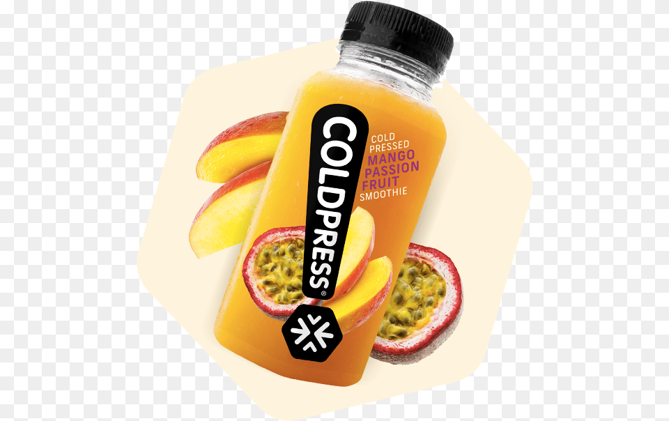 Mango Passionfruit Coldpress Valencia Orange, Beverage, Juice, Orange Juice, Food Free Transparent Png