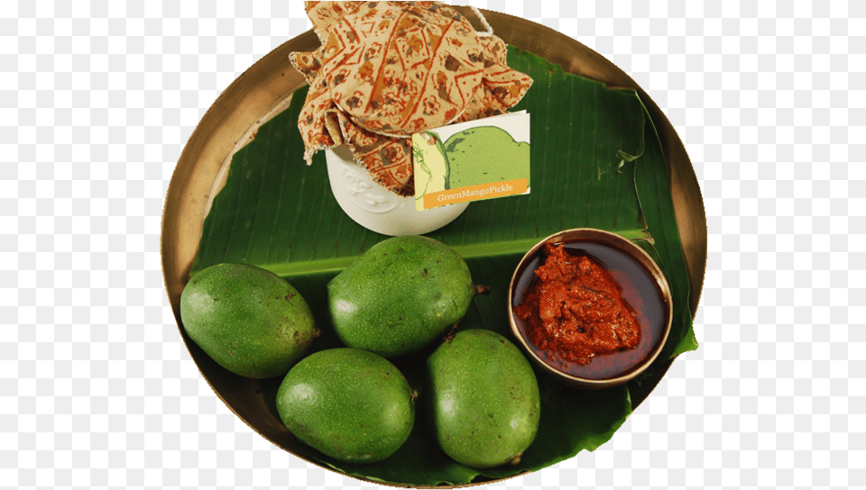 Mango Pickle Guntur Food Banana Leaf Rice, Food Presentation, Fruit, Plant, Produce Free Png Download