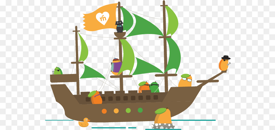 Mango Pirate Mango Languages Talk Like A Pirate, Boat, Sailboat, Transportation, Vehicle Png Image