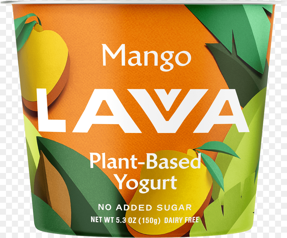 Mango Plant Based Yogurt Orange Drink, Advertisement, Food, Fruit, Produce Free Png Download