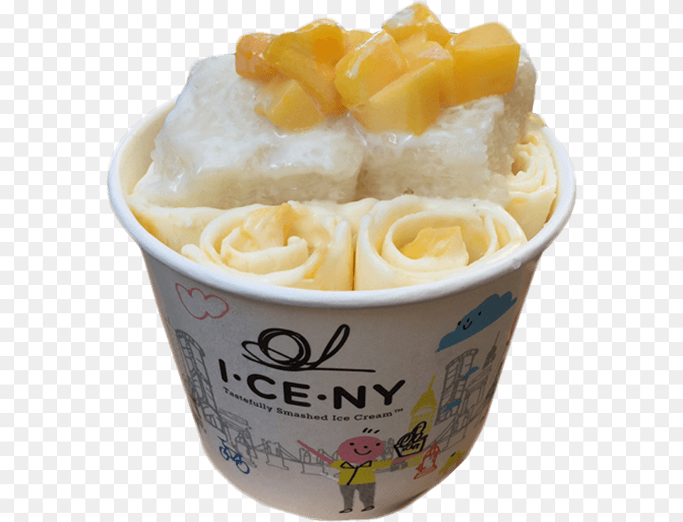 Mango Sticky Rice Instant Noodles, Cream, Dessert, Food, Frozen Yogurt Png