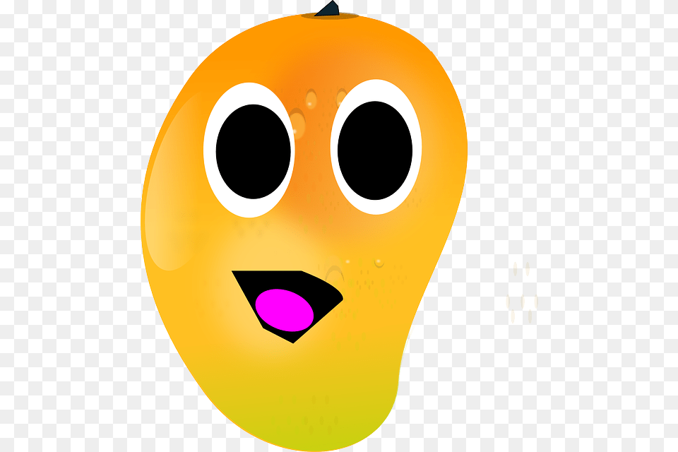 Mango With Face Clipart, Food, Fruit, Plant, Produce Free Png Download