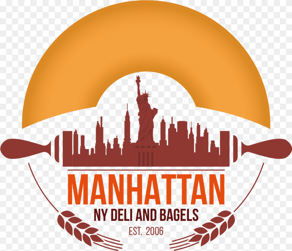Manhattan Ny Deli Amp Bagels, Clothing, Hat, Advertisement, Logo Free Transparent Png