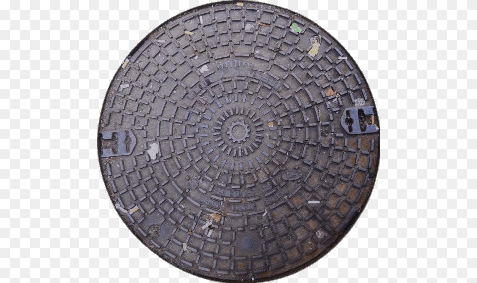 Manhole Cover In Paris, Hole, Sewer, Drain, Path Free Transparent Png