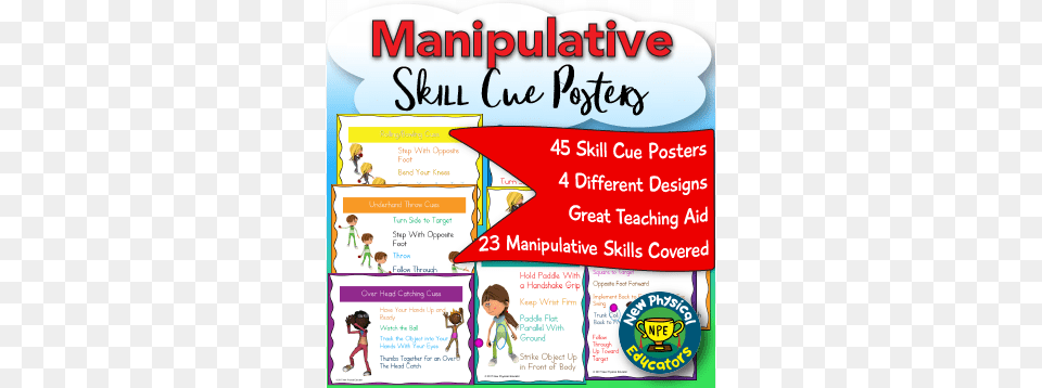 Manipulative Skill Cue Posters Manipulative Skills, Advertisement, Poster, Person, Baby Free Png Download