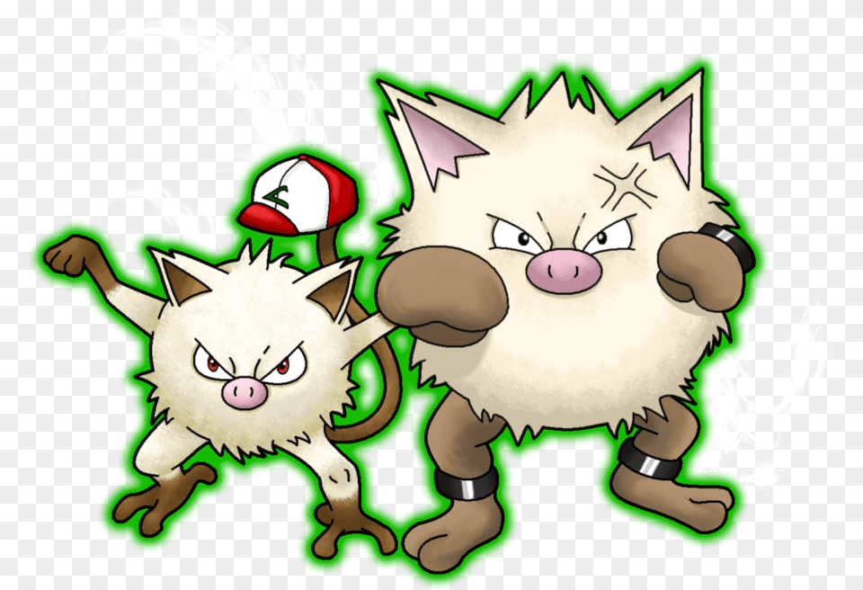 Mankey With Ash39s First Hat Balancing On Its Tail Primeape Pokemon, Baby, Person, Face, Head Png