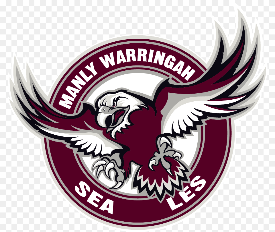 Manly Warringah Sea Eagles Logo Manly Sea Eagles Logo, Emblem, Symbol, Adult, Male Free Png