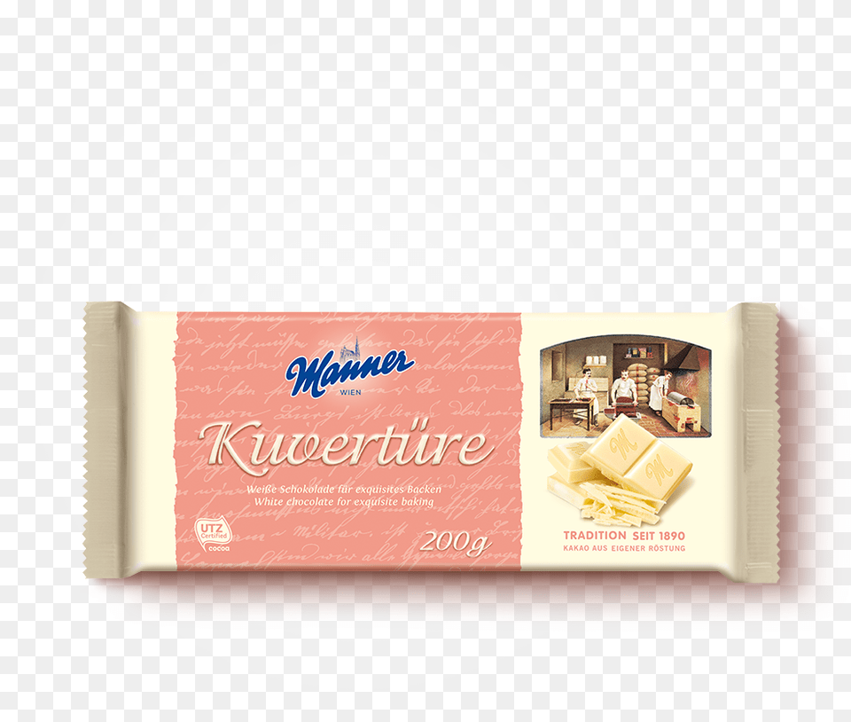 Manner White Chocolate Couverture 200g Manner, Person, Food Png Image