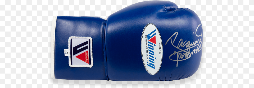 Manny Pacquiao Signed Blue Winning Boxing Glove Manny Pacquiao Boxing Gloves, Clothing, Cushion, Home Decor Free Png Download