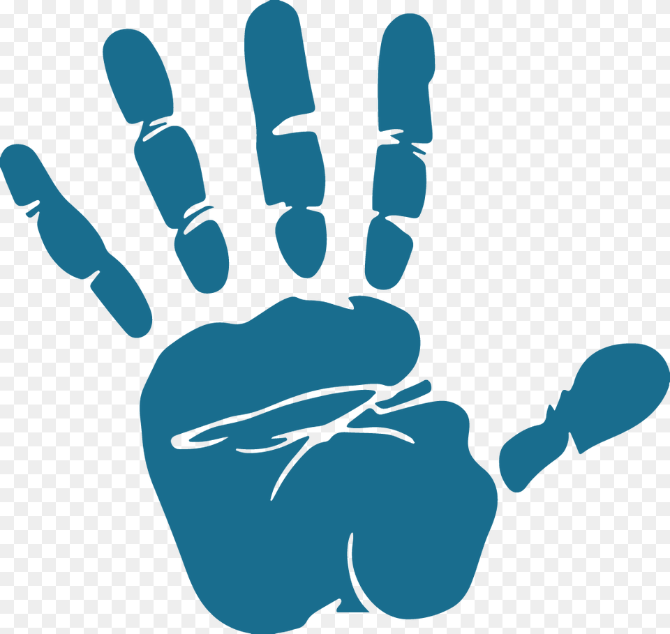 Manos De Color Azul Clipart Transparent Background Handprint Clipart, Body Part, Hand, Person, Finger Png Image