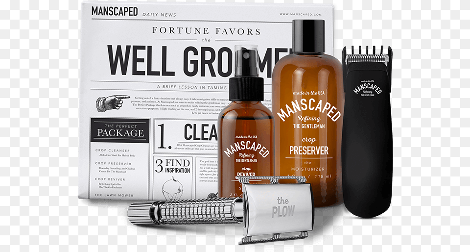 Manscaped The Perfect Package, Bottle, Cosmetics, Perfume, Aftershave Png