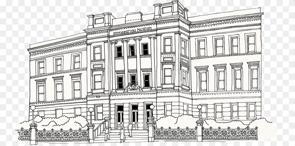 Mansion Drawing Museum Line House, Architecture, Urban, City, Building Free Png