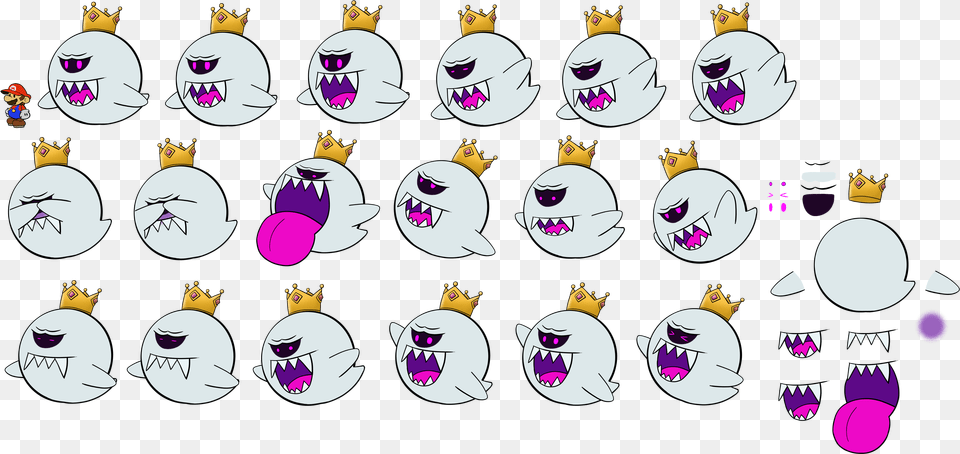 Mansion King Boo Luigi39s Mansion King Boo, Purple, Baby, Face, Head Free Png