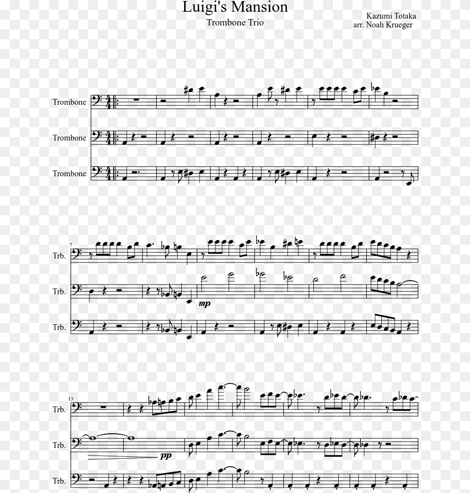 Mansion Sheet Music Composed By Kazumi Totaka Band Of Brothers Theme Sheet Music, Gray Free Transparent Png
