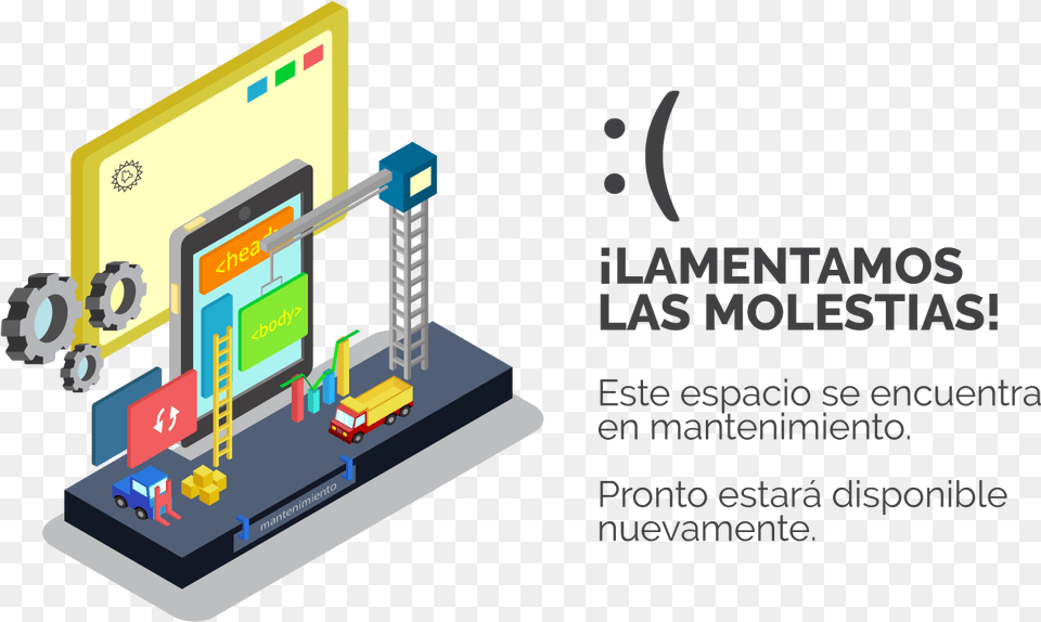 Mantenimiento Pagina En Mantenimiento, Bulldozer, Machine Free Transparent Png