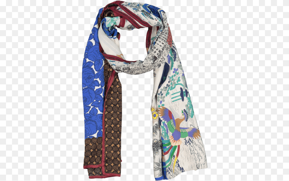 Mantero Blossom Journey Scarf, Clothing, Stole, Coat, Accessories Free Transparent Png