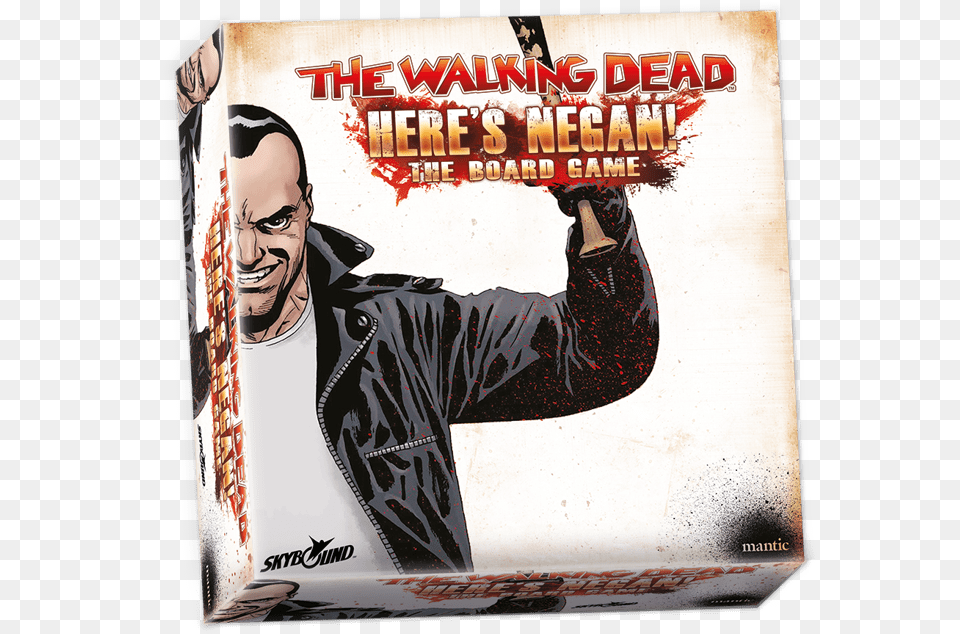 Mantic Games Expand Its The Walking Dead Range With Walking Dead Here39s Negan Book, Adult, Clothing, Coat, Person Png Image