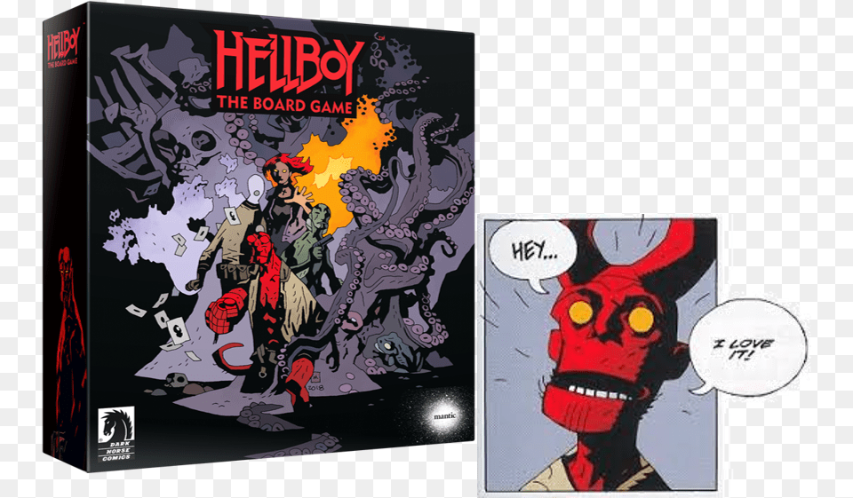 Mantic Games Yearold Hellboyu0027s Onboard Hellboy Board Game Art, Book, Comics, Publication, Baby Free Transparent Png