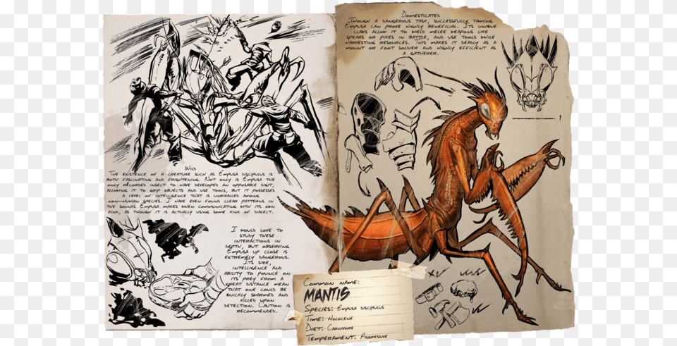 Mantis Ark Survival Evolved Mantis, Book, Comics, Publication, Person Free Png