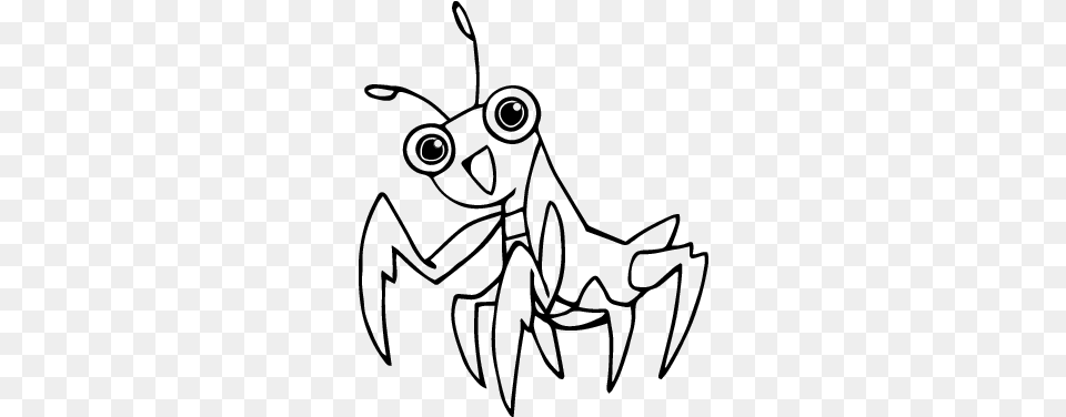 Mantis Religiosa Para Dibujar, Gray Png Image