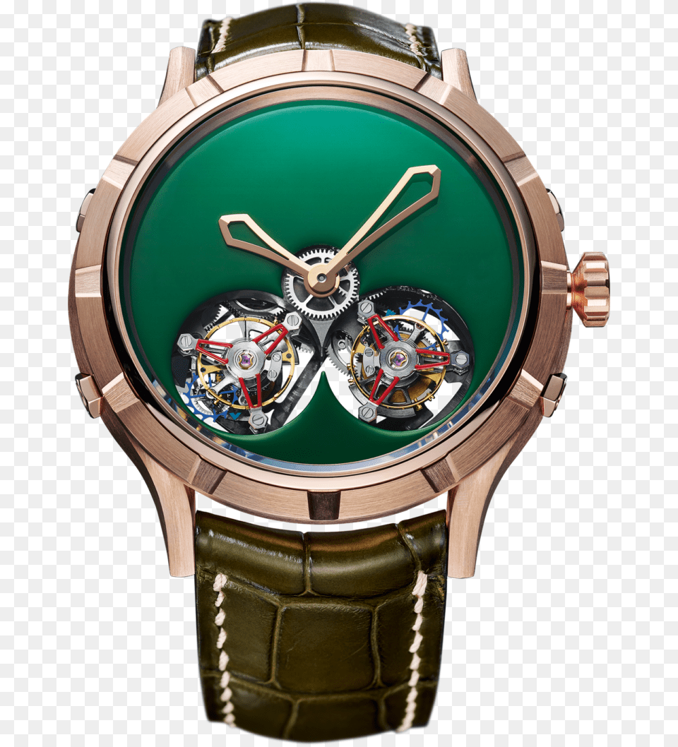 Manufacture Royale Green Watch Tourbillon, Arm, Body Part, Person, Wristwatch Png Image