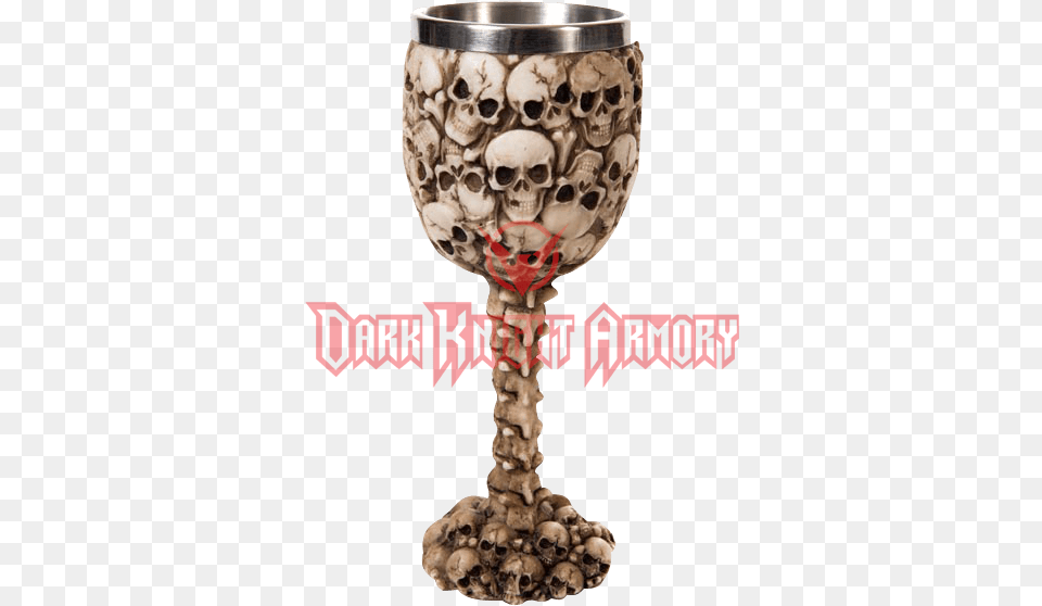 Many Skulls Goblet Skull Theme Stemmed Goblet Wine Vessel Stemmed Goblet, Glass, Dynamite, Weapon Free Png Download