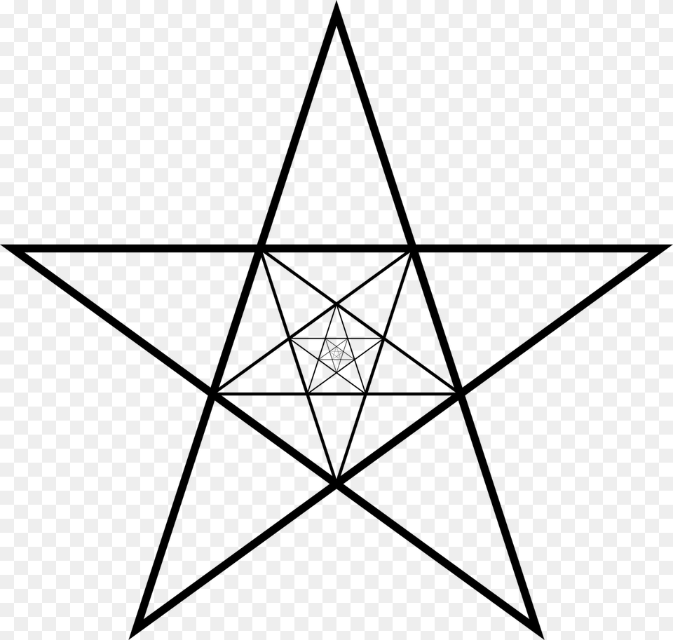 Many Triangles Are There In A Star, Gray Png