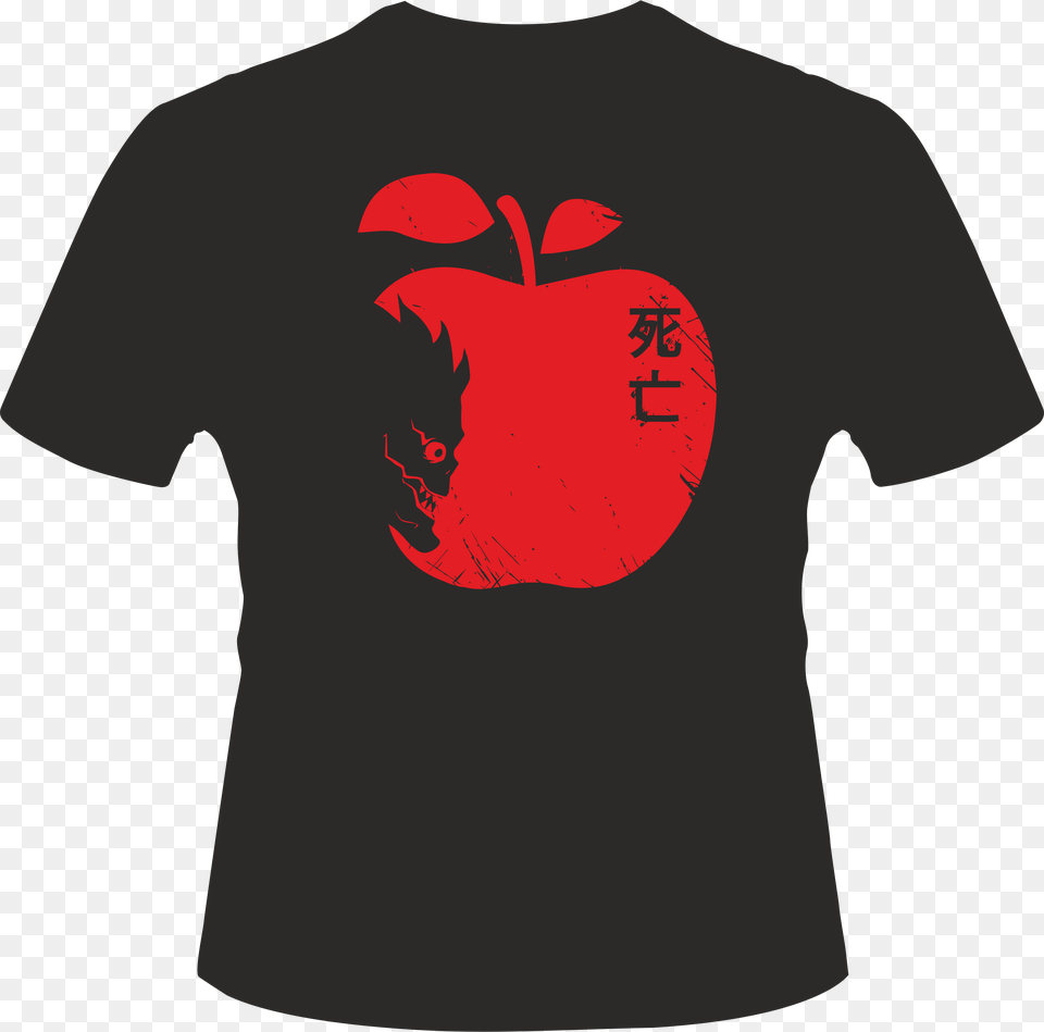 Manzana Kamis Tas Personalizacion Death Note Apple Shirt, Clothing, T-shirt Png