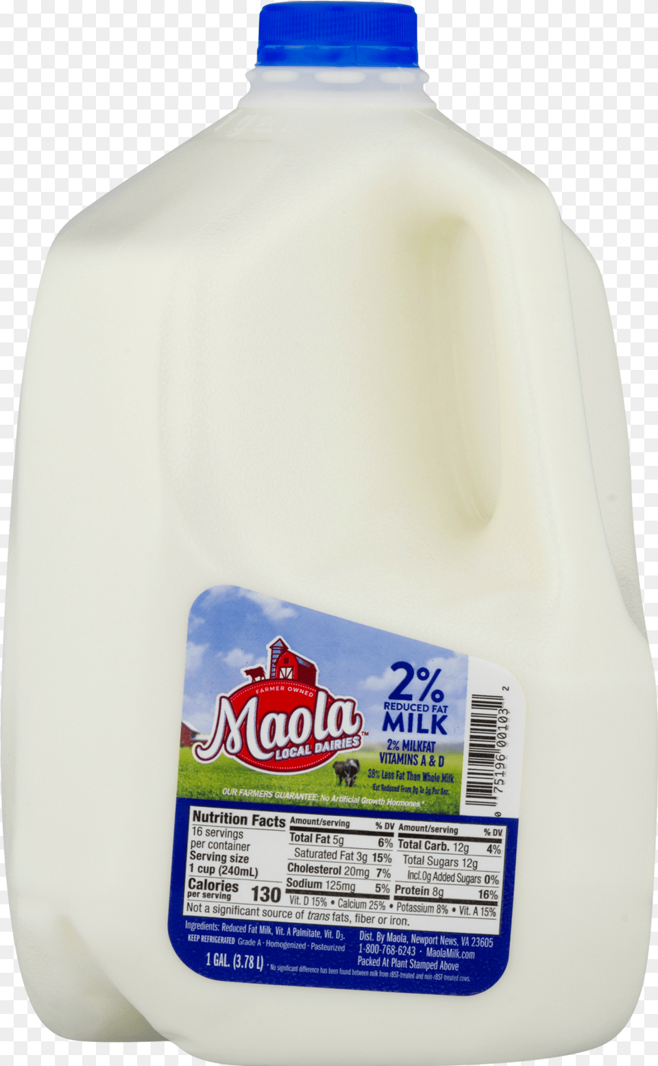 Maola 2 Reduced Fat Milk 1 Gallon Milk, Beverage, Dairy, Food Png