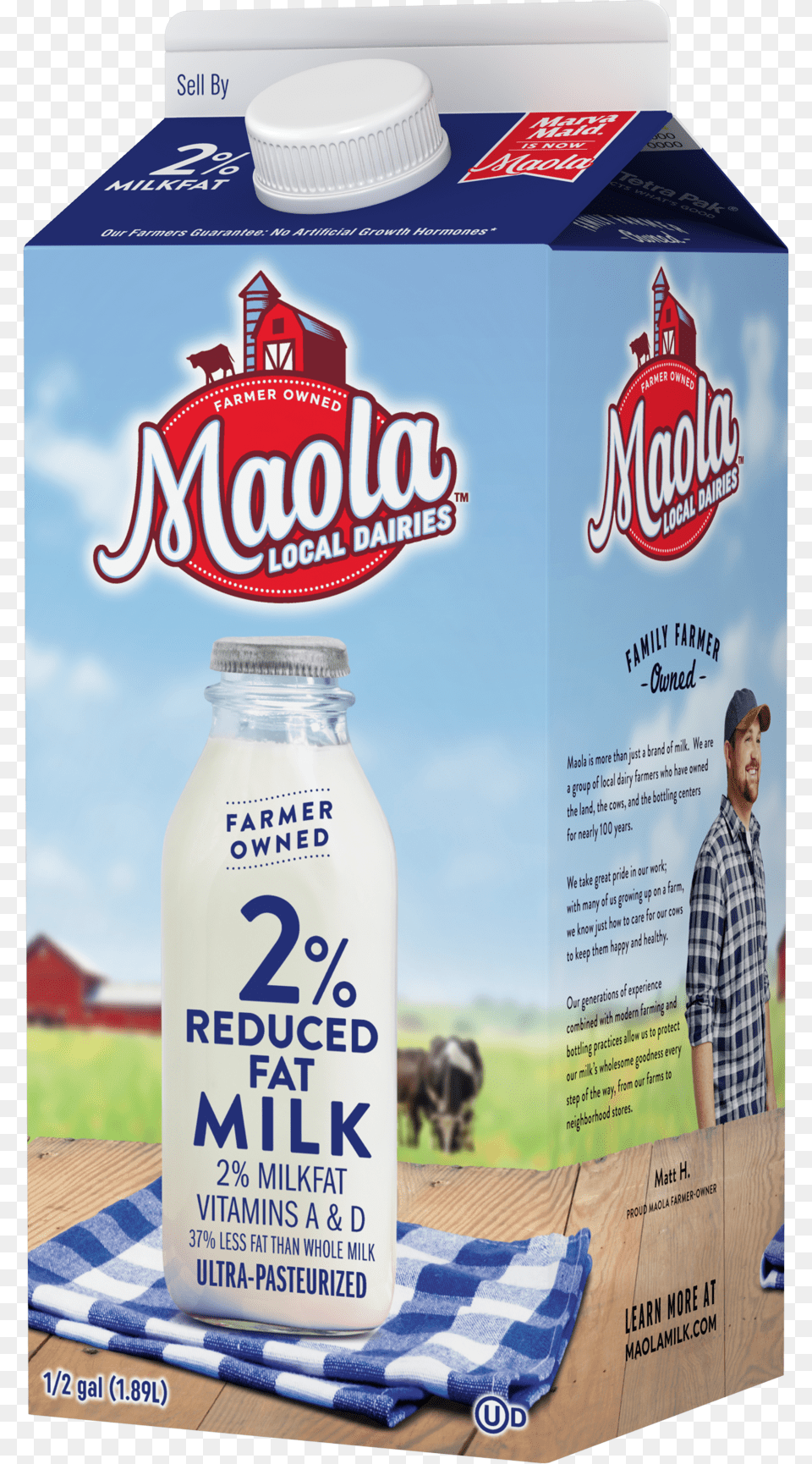 Maola Ultra Pasteurized 2 Reduced Fat Milk Is Available Maola Fat Free Milk, Beverage, Adult, Man, Male Png