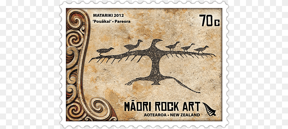 Maori Rock Art Maori Stamps, Postage Stamp, Animal, Bird Png Image