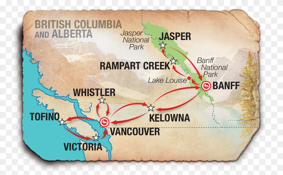 Map 2019 Widget Best Of West Canada Road Trip, Text Free Transparent Png