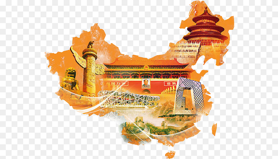 Map And Sights Of China Image China Area And Population, Person, Festival, Hanukkah Menorah Free Transparent Png