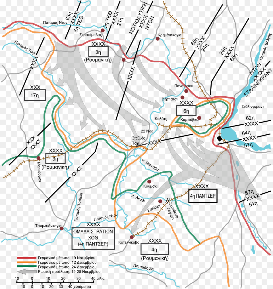 Map Battle Of Stalingrad El Operation Uranus Stalingrad, Chart, Plot, Atlas, Diagram Free Png Download