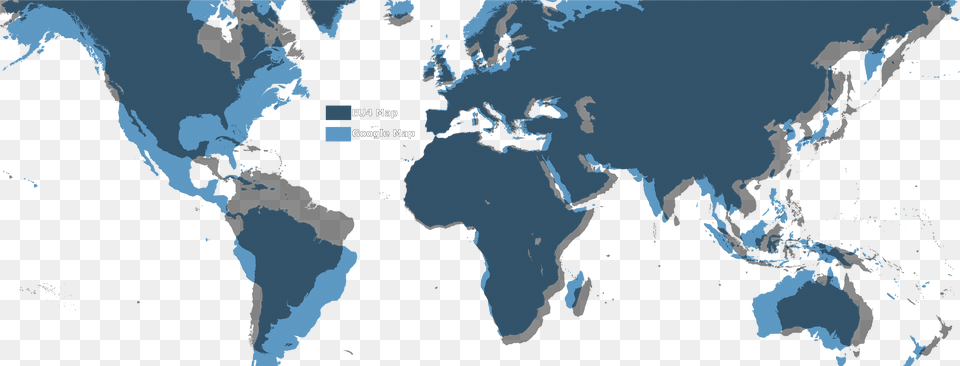 Map Compared To Google World Map, Chart, Plot, Water, Sea Free Transparent Png