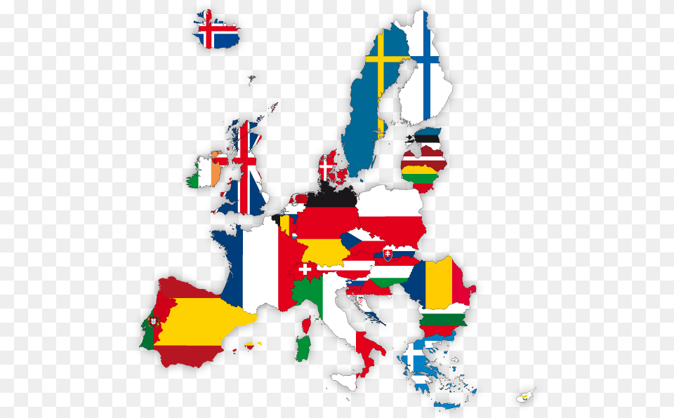 Map European Countries Flags Transparent Cartoons Europe Map Country Flags, Art, Modern Art, Painting, Graphics Png