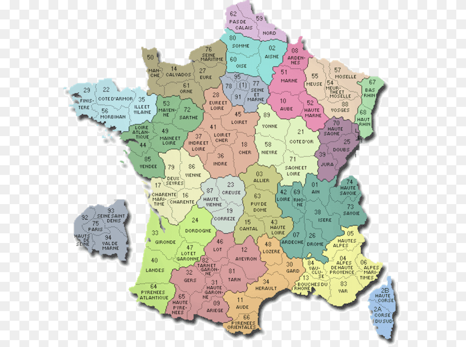 Map France Departments Ethnic Map Of France, Atlas, Chart, Diagram, Plot Free Transparent Png