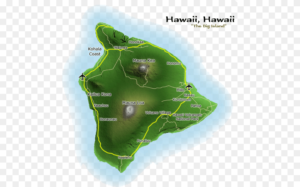 Map Hawaii Mt Waialeale Map, Water, Coast, Land, Nature Free Transparent Png