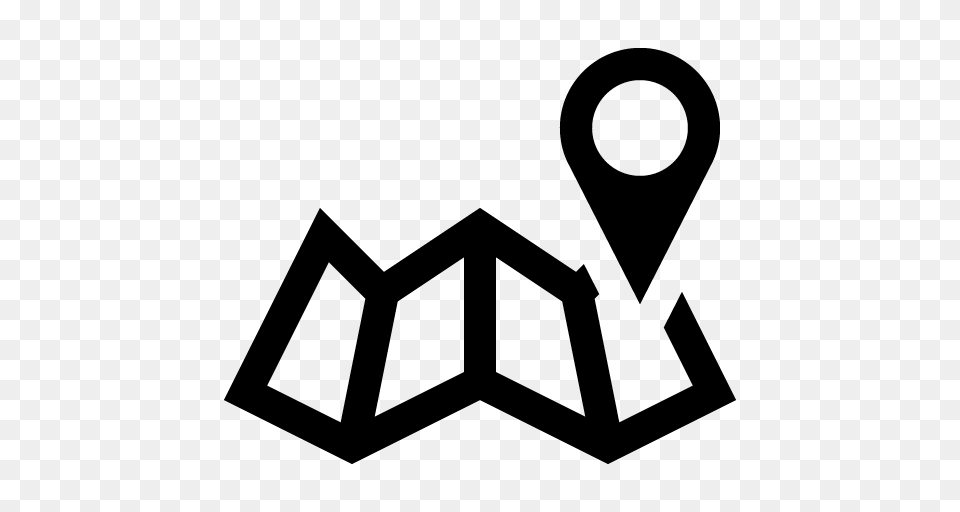 Map Icon, Gray Free Transparent Png