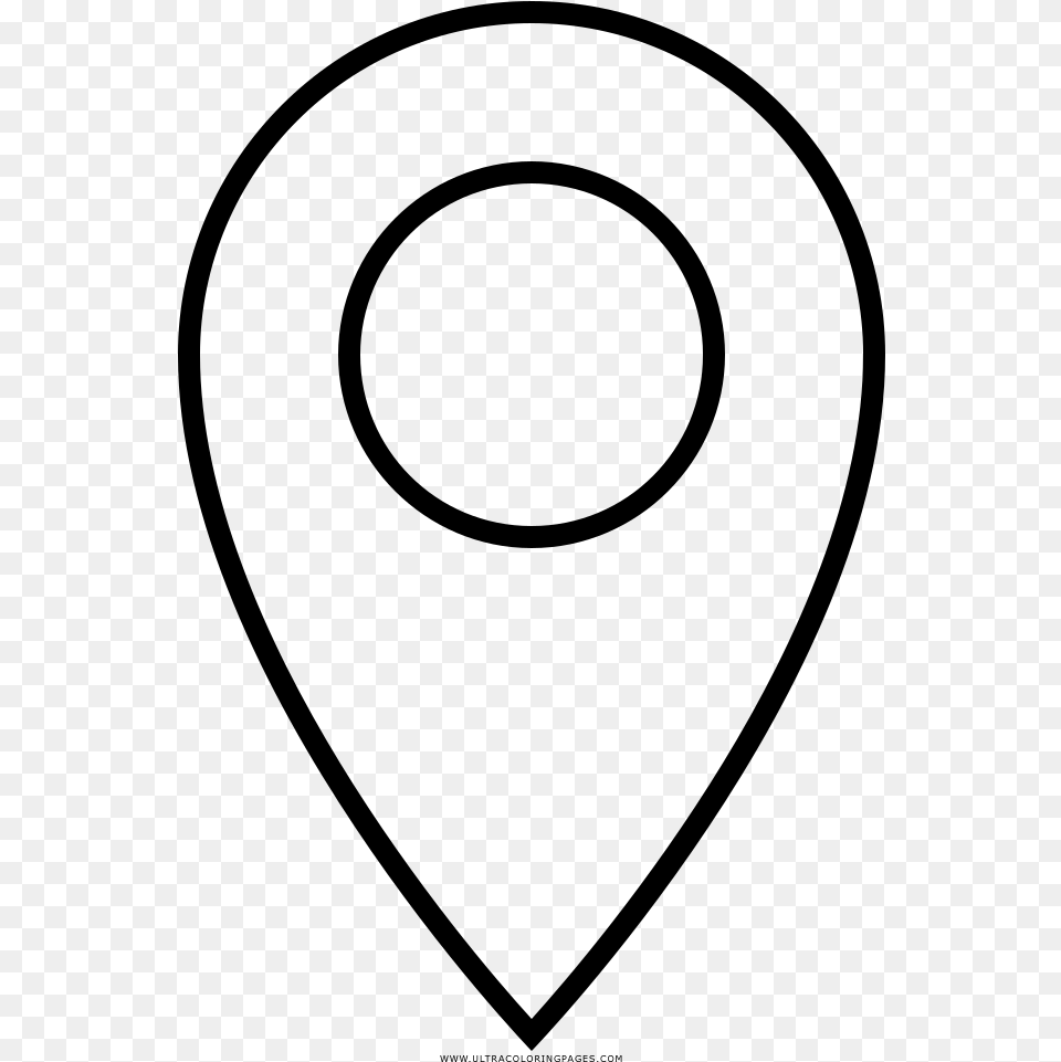 Map Marker Coloring, Gray Free Png Download