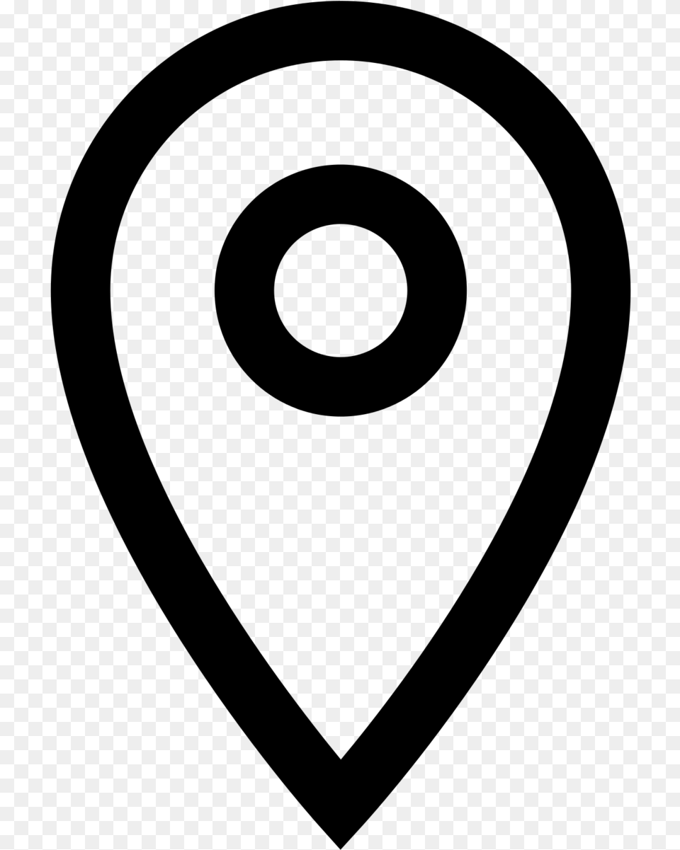 Map Marker Map Icon Svg, Gray Free Png