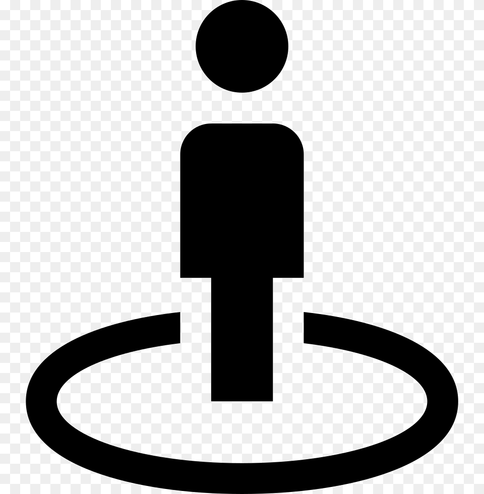 Map Marker With A Person Shape My Location Icon, Sign, Symbol, Stencil Free Transparent Png