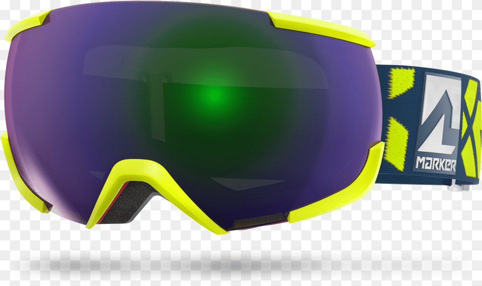 Map Neon Yellow Marker 1610map Blackyellow Plasma Mirror Ski Goggles, Accessories Free Png Download