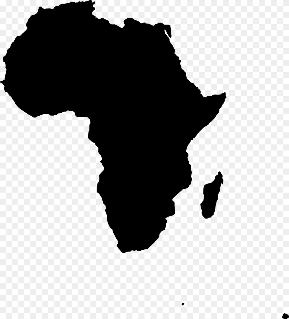 Map Of Africa Clipart Africa Map Vector, Gray Png