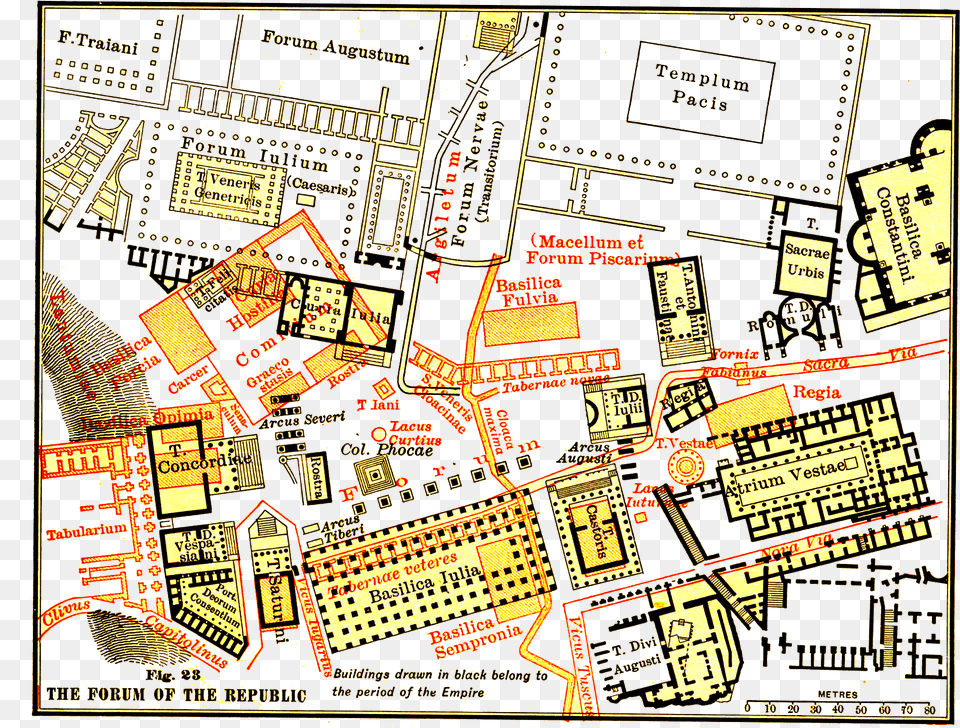 Map Of Ancient Rome Forum, Chart, Diagram, Neighborhood, Plan Png