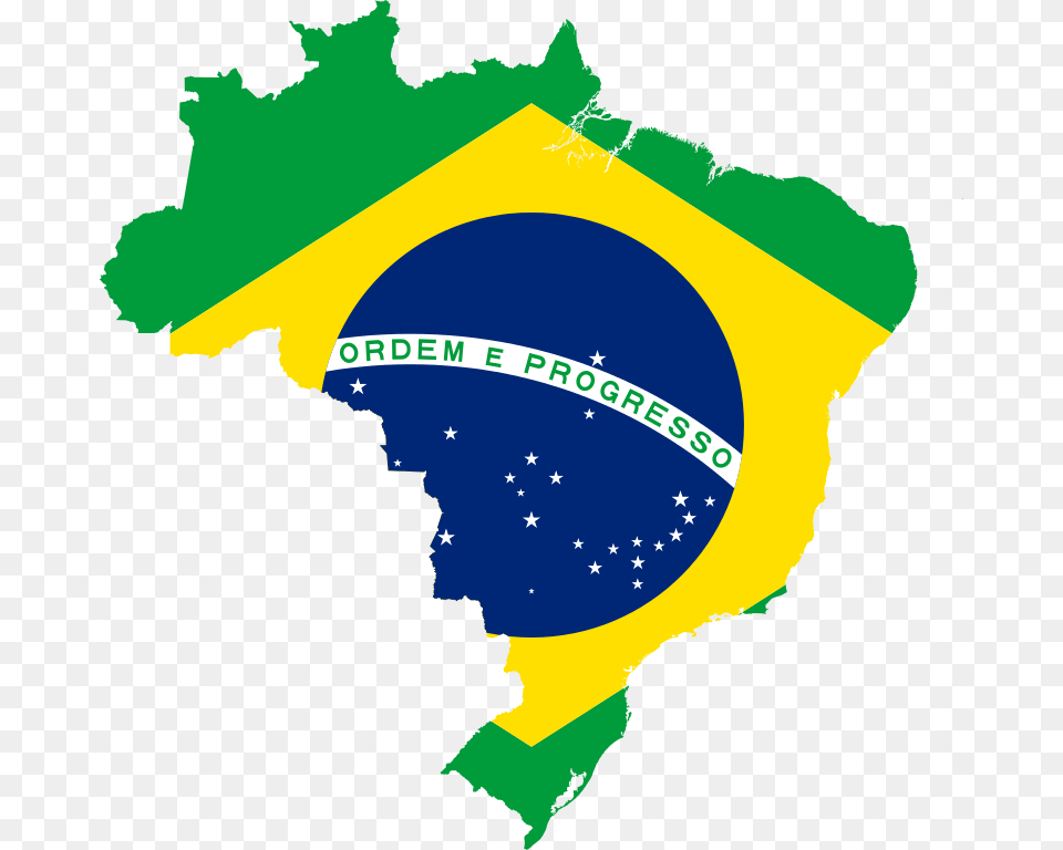 Map Of Brazil With Flag, Chart, Plot, Nature, Land Png Image