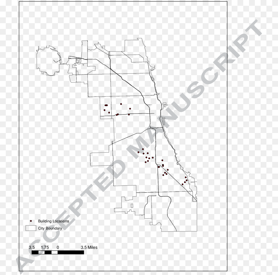 Map Of Buildings Within The City Of Chicago, Chart, Plot, Dynamite, Weapon Png