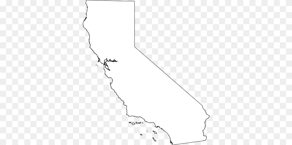Map Of California Outline Transparent Outline Of California, Outdoors, Silhouette, Wedding, Person Free Png Download