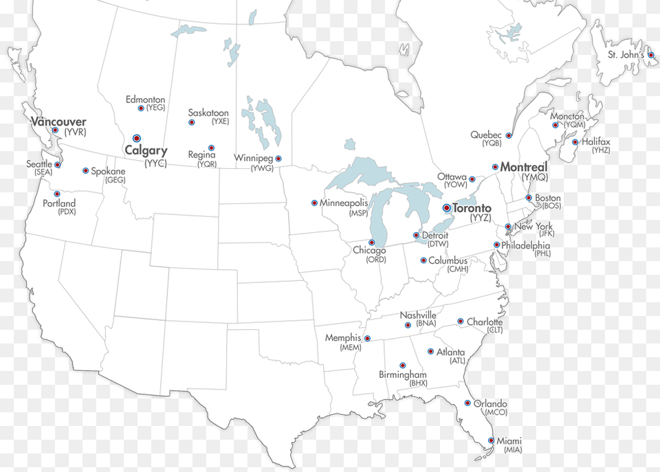 Map Of Canada And Usa, Atlas, Chart, Diagram, Plot Free Transparent Png
