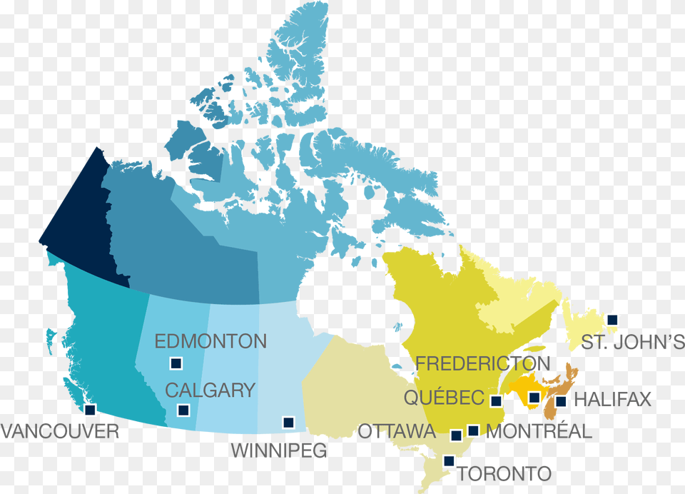 Map Of Canada Southern Border Of Canada, Chart, Plot, Atlas, Diagram Free Transparent Png